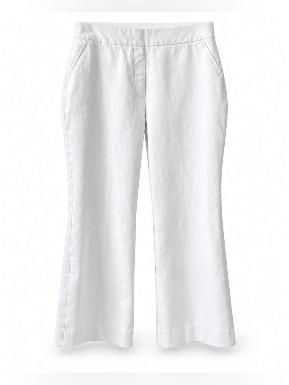 SPANX On-the-Go Kick Flare Pants White Pull On Cropped Size M